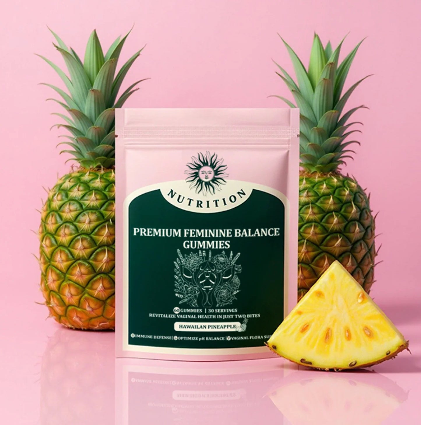 Premium Feminine Balance Gummies 30 Servings Help Regulate Physiological Balance And Enhances Immunity Rich In Multiple Vitamins