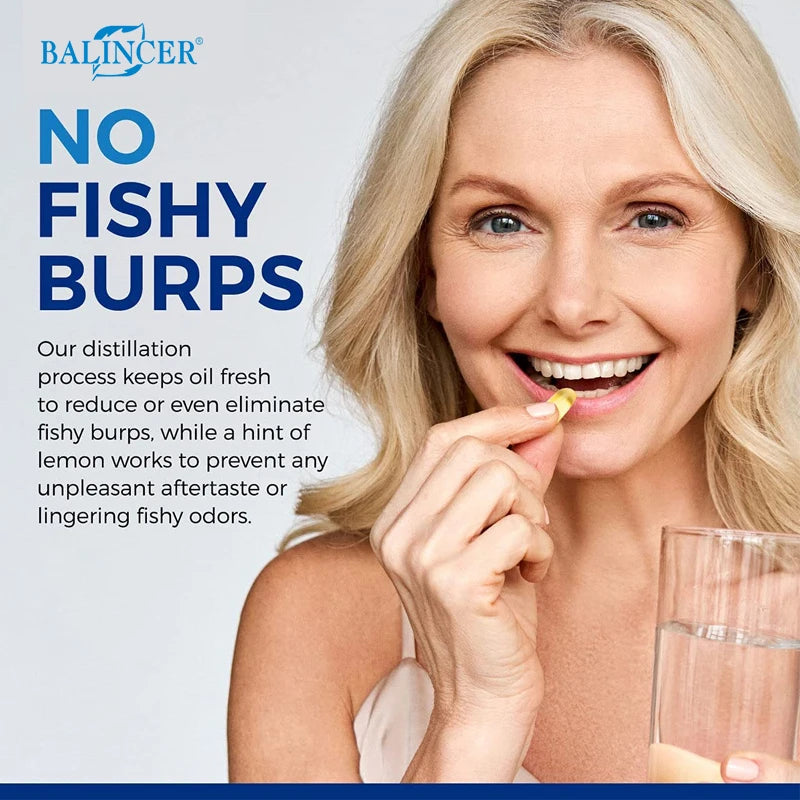 Omega-3 Fish Oil Supplement - with EPA & DHA - Supports Heart and Brain Health Omega 3 Fatty Acids 120 Capsules