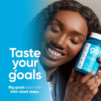 Goli Ashwagandha & Vitamin D Gummy - 60 Capsule - Mixed Berry, KSM-66, Vegan, Plant Based, Non-GMO, Gluten-Free & Gelatin Free