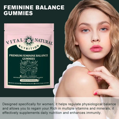 Premium Feminine Balance Gummies 30 Servings Help Regulate Physiological Balance And Enhances Immunity Rich In Multiple Vitamins